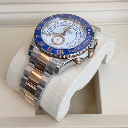 Rolex Yacht-Master II 116681 2020 Steel & Rose Gold White Dial Blue Bezel