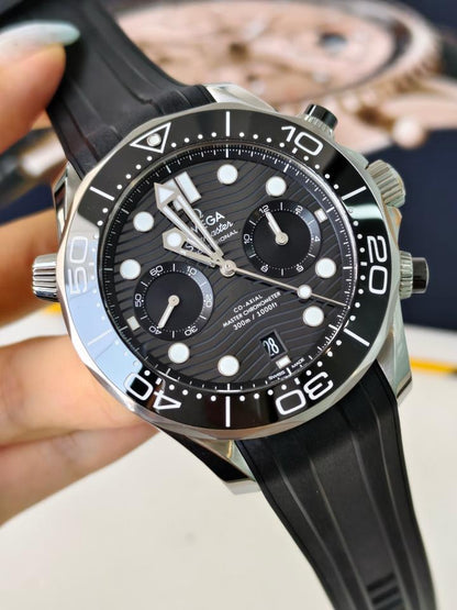 Omega Seamaster Diver 300M 210.32.44.51.01.001 Chronograph Black Dial
