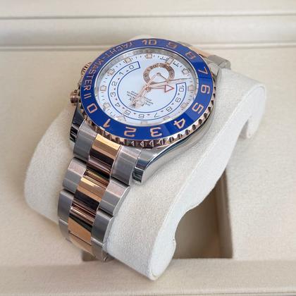 Rolex Yacht-Master II 116681 2020 Steel & Rose Gold White Dial Blue Bezel