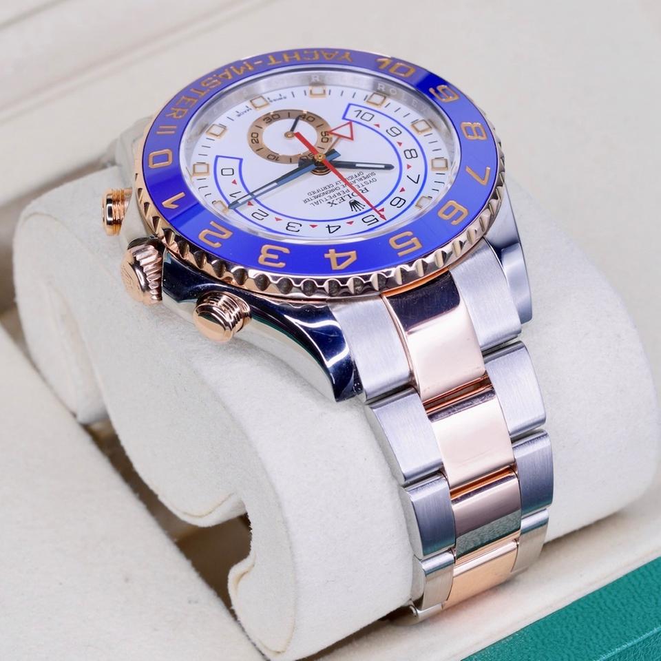 Rolex Yacht-Master II 116681 Two-Tone Rose Gold & Steel White Dial