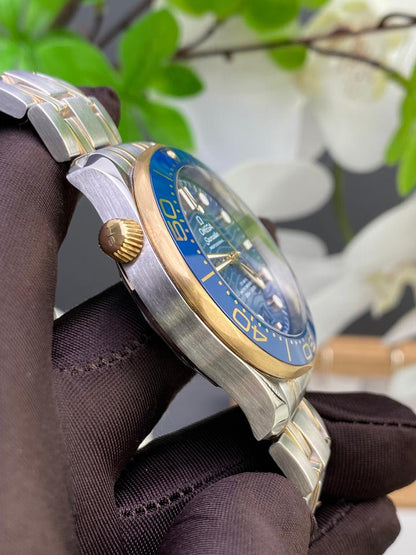 Omega Seamaster Diver 300M 210.20.42.20.03.001 Two-Tone Blue Dial