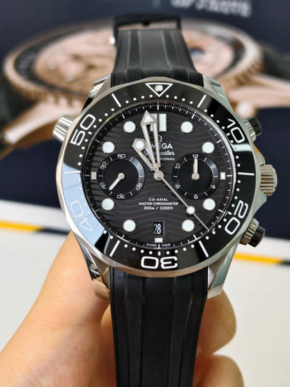 Omega Seamaster Diver 300M 210.32.44.51.01.001 Chronograph Black Dial
