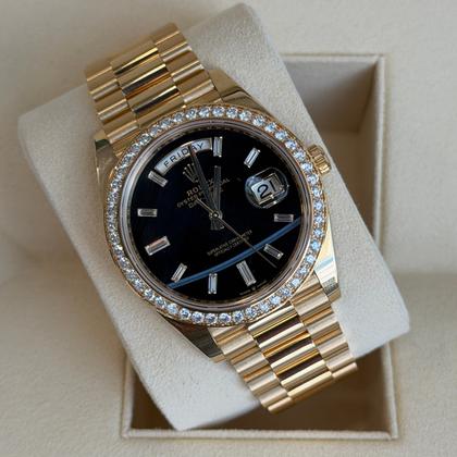 Rolex Day-Date 40 228348RBR Onyx Black Dial Yellow Gold 40mm