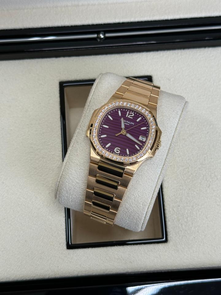 Patek Philippe Nautilus 7010/1R-013 32mm Purple Dial Rose Gold